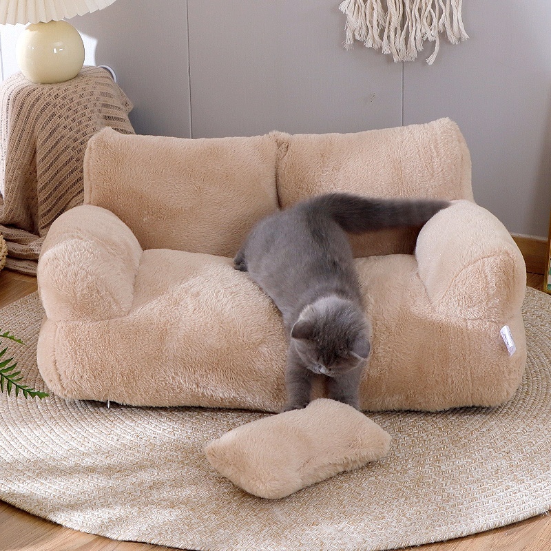 Luxury Cat Bed Sofa Winter Warm Cat Nest Pet Bed For Small Medium Dogs Cats Comfortable Plush Puppy Bed Pet Supplies - Image 7