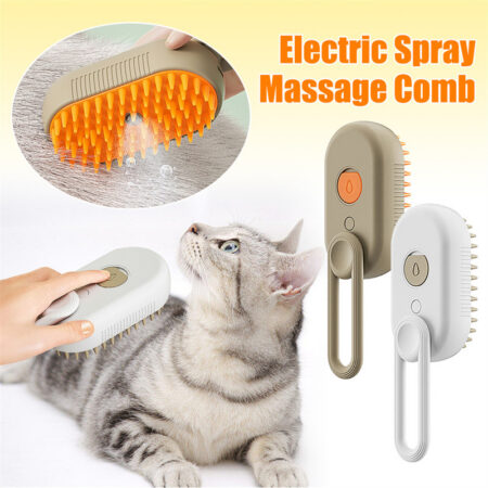 3-in-1 Pet Steam Grooming Brush