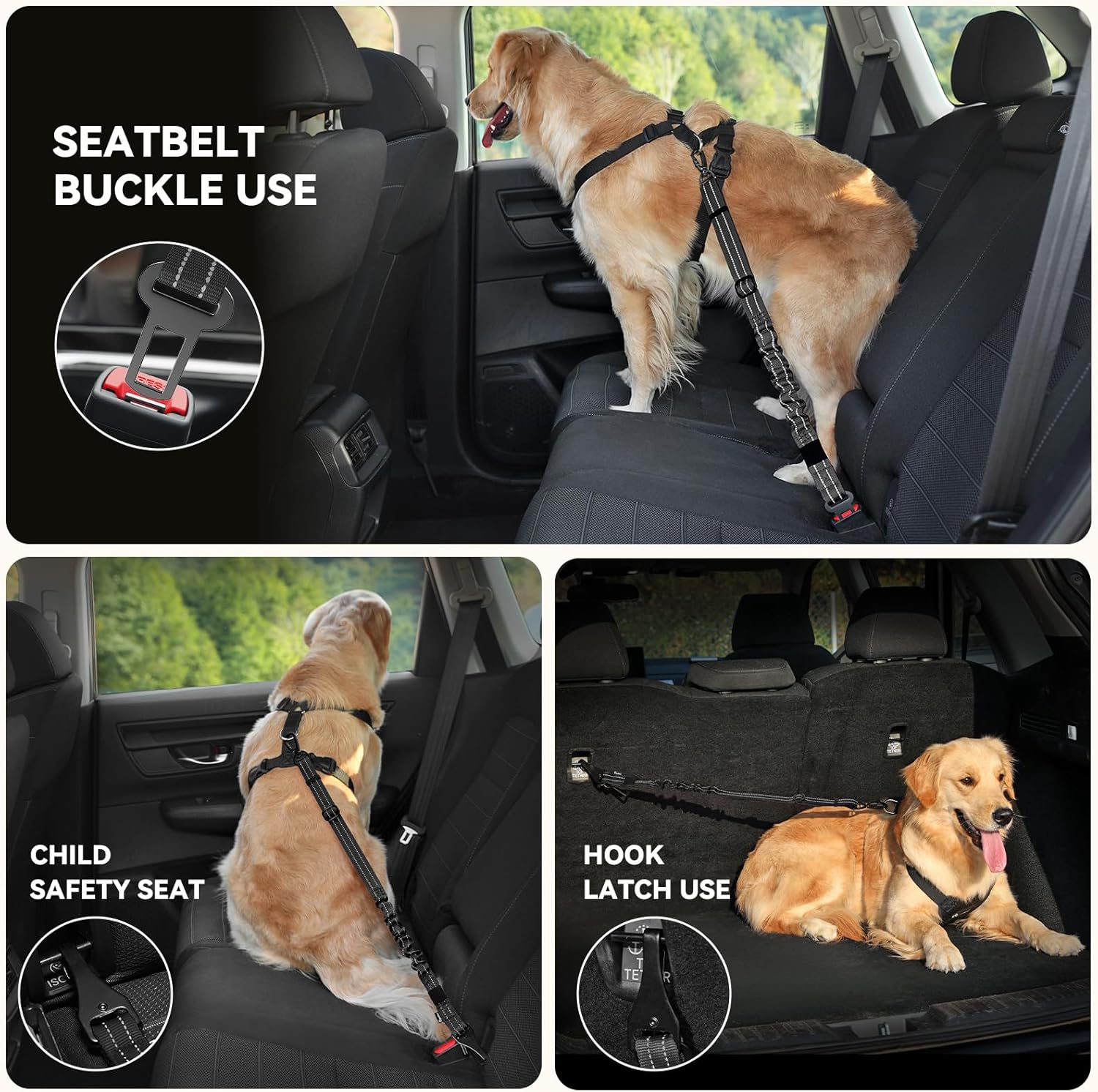 Dog car travel safety harness